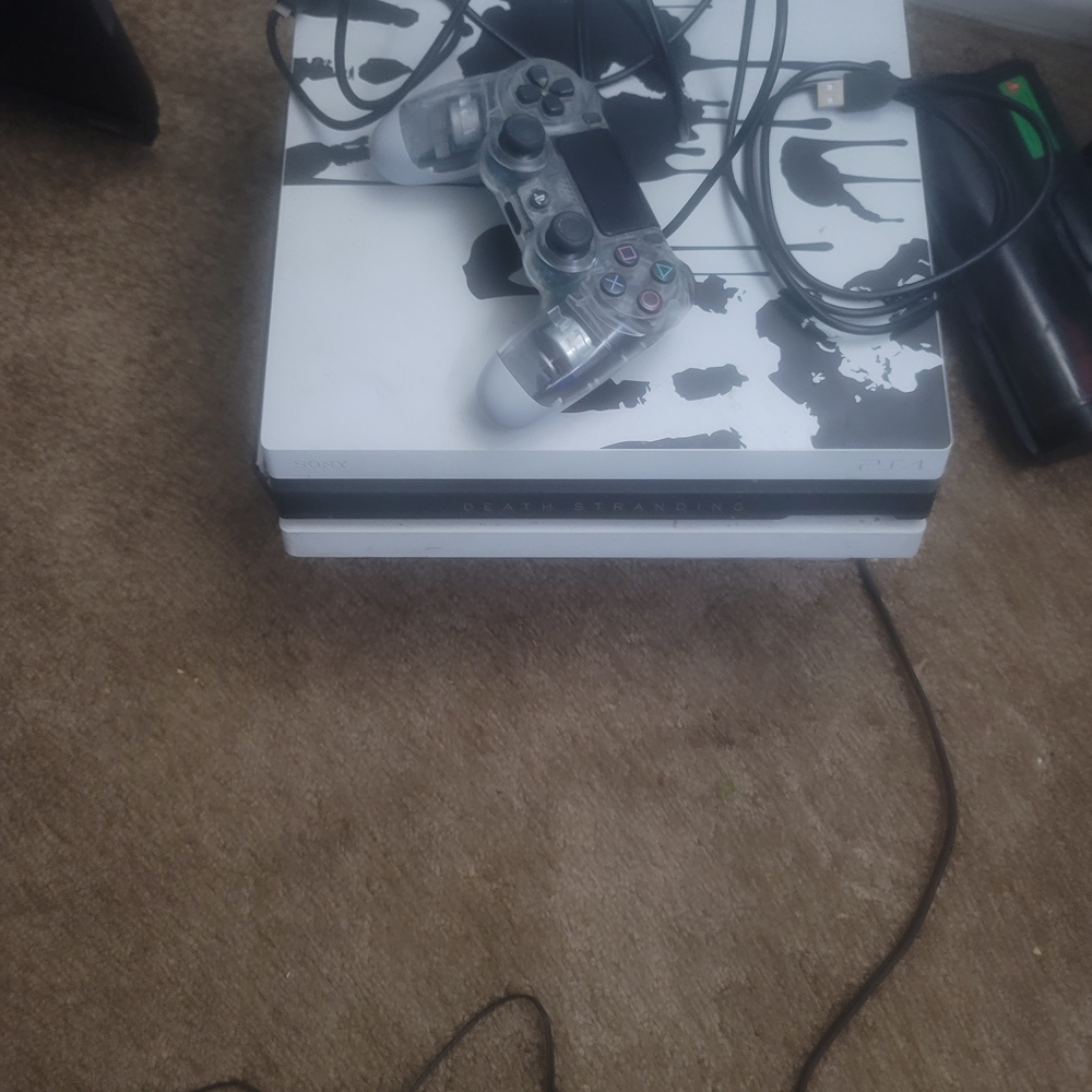 Sony Console with Black and White Design